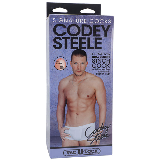 Signature Cocks Codey Steele 8" Ultraskyn Cock With Removable Vac-U-Lock Suction Cup Vanilla