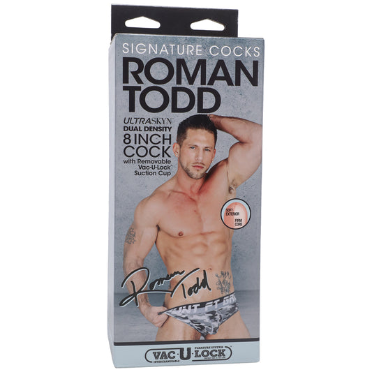 Signature Cocks Roman Todd 8" Ultraskyn Cock With Removable Vac-U-Lock Suction Cup Vanilla