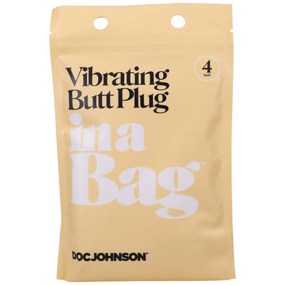 Vibrating Butt Plug In A Bag 4" Black