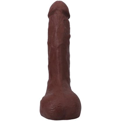 The Realistic Cock Squirting Cock Ultraskyn 9.5" With Balls Caramel
