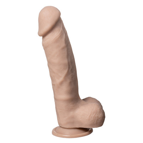 Silex-D Real Skin Model 1 8" – Vanilla Dual-Density Dildo with Realistic Feel and Suction Cup Base