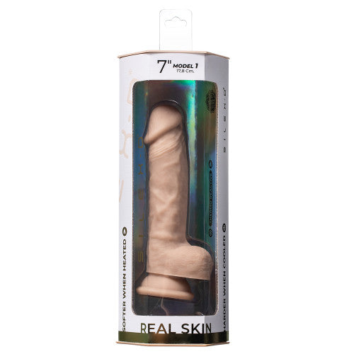 Silex-D Real Skin Model 1 7" – Vanilla Dual-Density Dildo with Lifelike Feel and Strong Suction Base