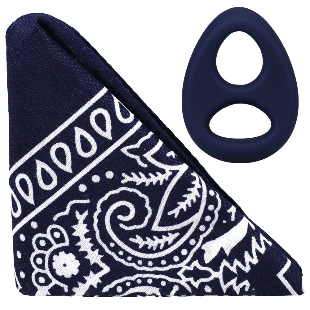 Rock Solid The Code Silicone C-Ring With Bandana Navy Blue/Black