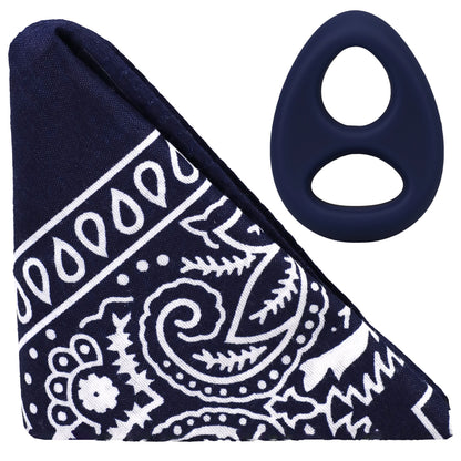 Rock Solid The Code Silicone C-Ring With Bandana Navy Blue/Black