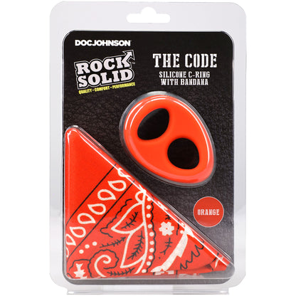 Rock Solid The Code Silicone C-Ring With Bandana Orange/Black
