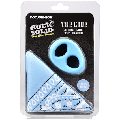 Rock Solid The Code Silicone C-Ring With Bandana Light Blue/Black