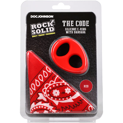 Rock Solid The Code Silicone C-Ring With Bandana Red/Black