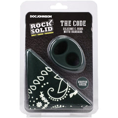 Rock Solid The Code Silicone C-Ring With Bandana Hunter Green/Black