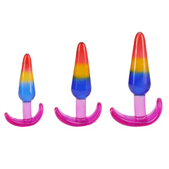Crystal Jellies Anal Trainer Set S/M/L Rainbow