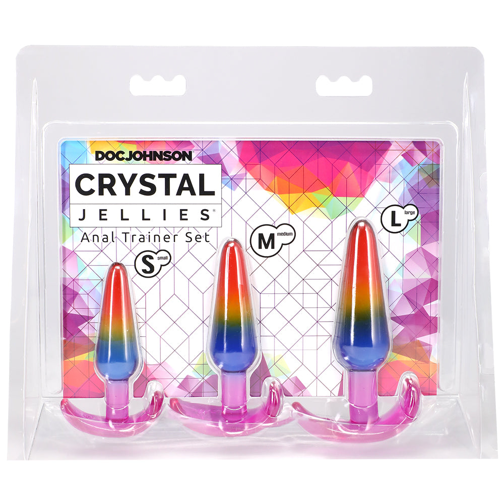 Crystal Jellies Anal Trainer Set S/M/L Rainbow