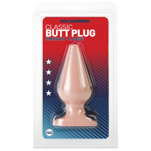 Classic Smooth Butt Plug - Large White Anal Toy