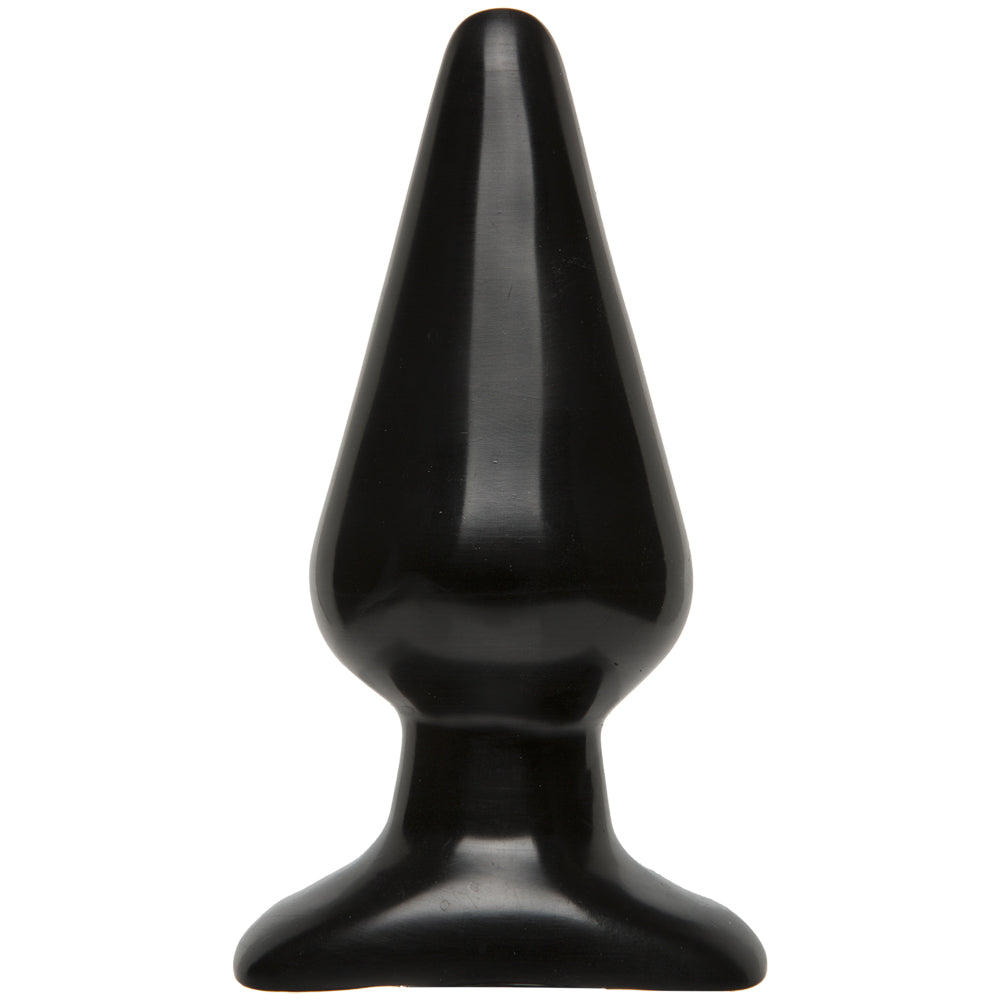 Large Black Classic Butt Plug - Smooth Finish
