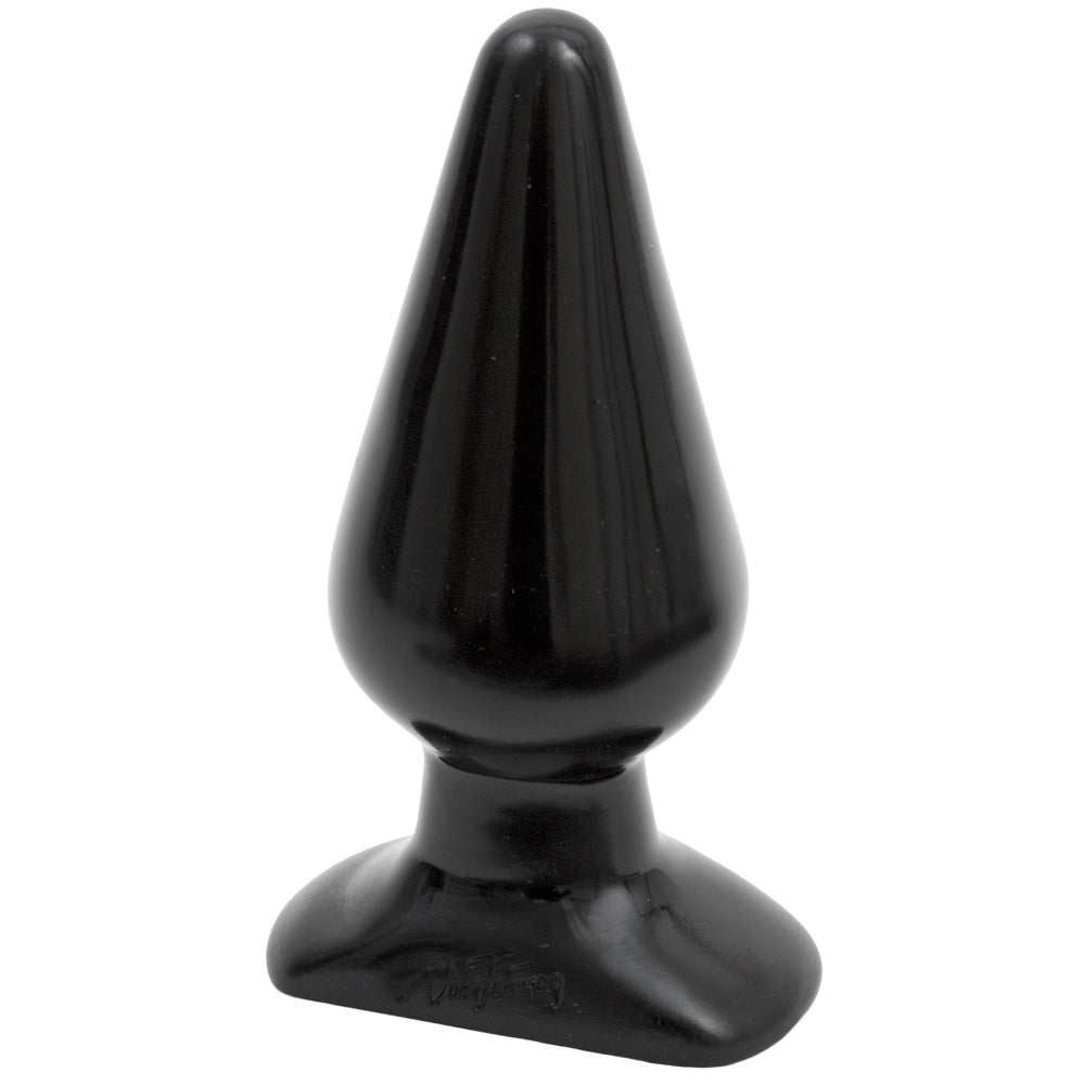 Large Black Classic Butt Plug - Smooth Finish