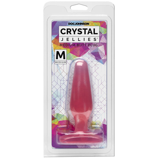 Crystal Jellies Medium Pink Butt Plug
