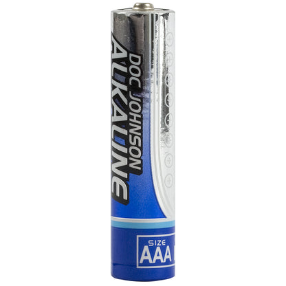 Doc Johnson AAA Alkaline Batteries – 4-Pack – Blue and Silver