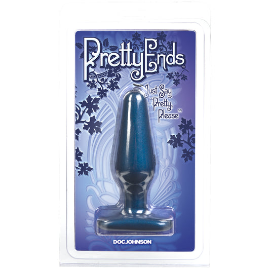 Pretty Ends Iridescent Butt Plug - Medium Size - Midnight Blue