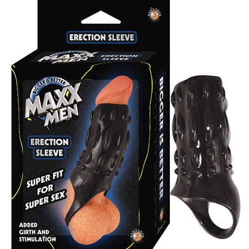 Maxx Men Erection Sleeve – Black Penile Enhancement Sleeve for Erections