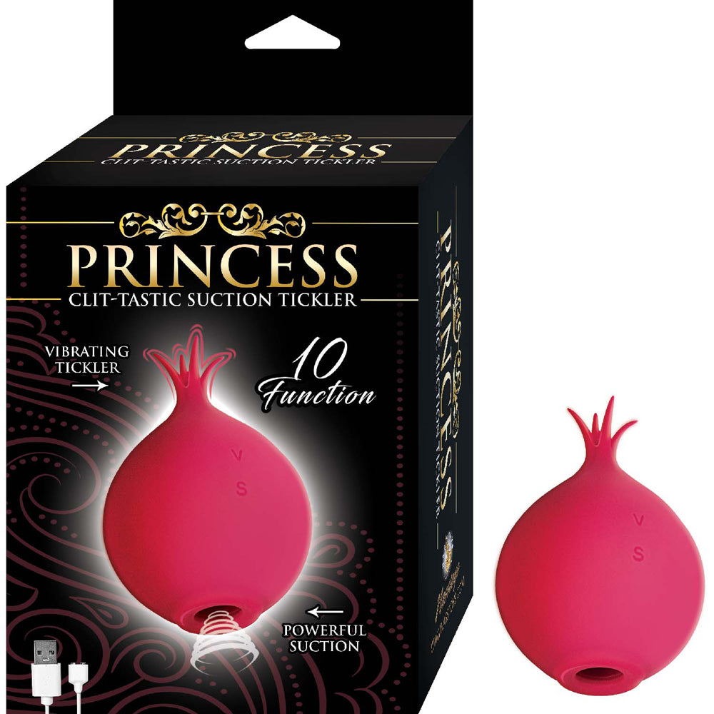 Princess Clit-Tastic Red Clitoral Suction Tickler – Premium Sex Toy