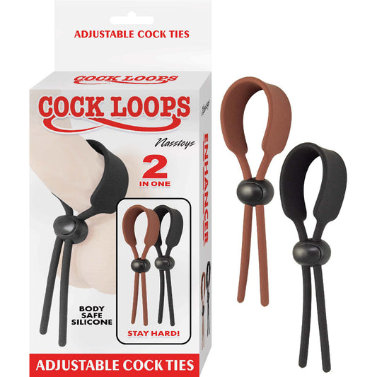 Two-Tone Brown & Black Cock Loops – Men’s Cock Rings