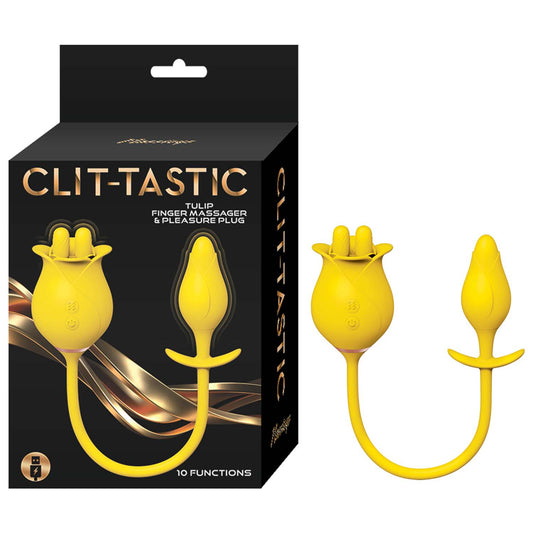 Clit-Tastic Tulip Finger Massager & Pleasure Plug Yellow