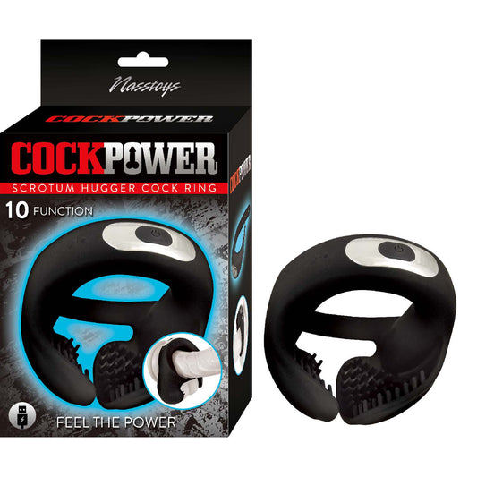 Cockpower Scrotum Hugger Cock Ring - Black - Men's Sex Toy & Penis Ring