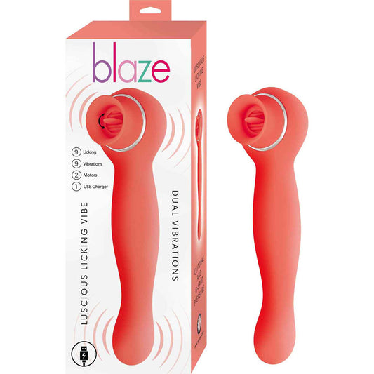 Blaze Luscious Licker Vibrator - Coral