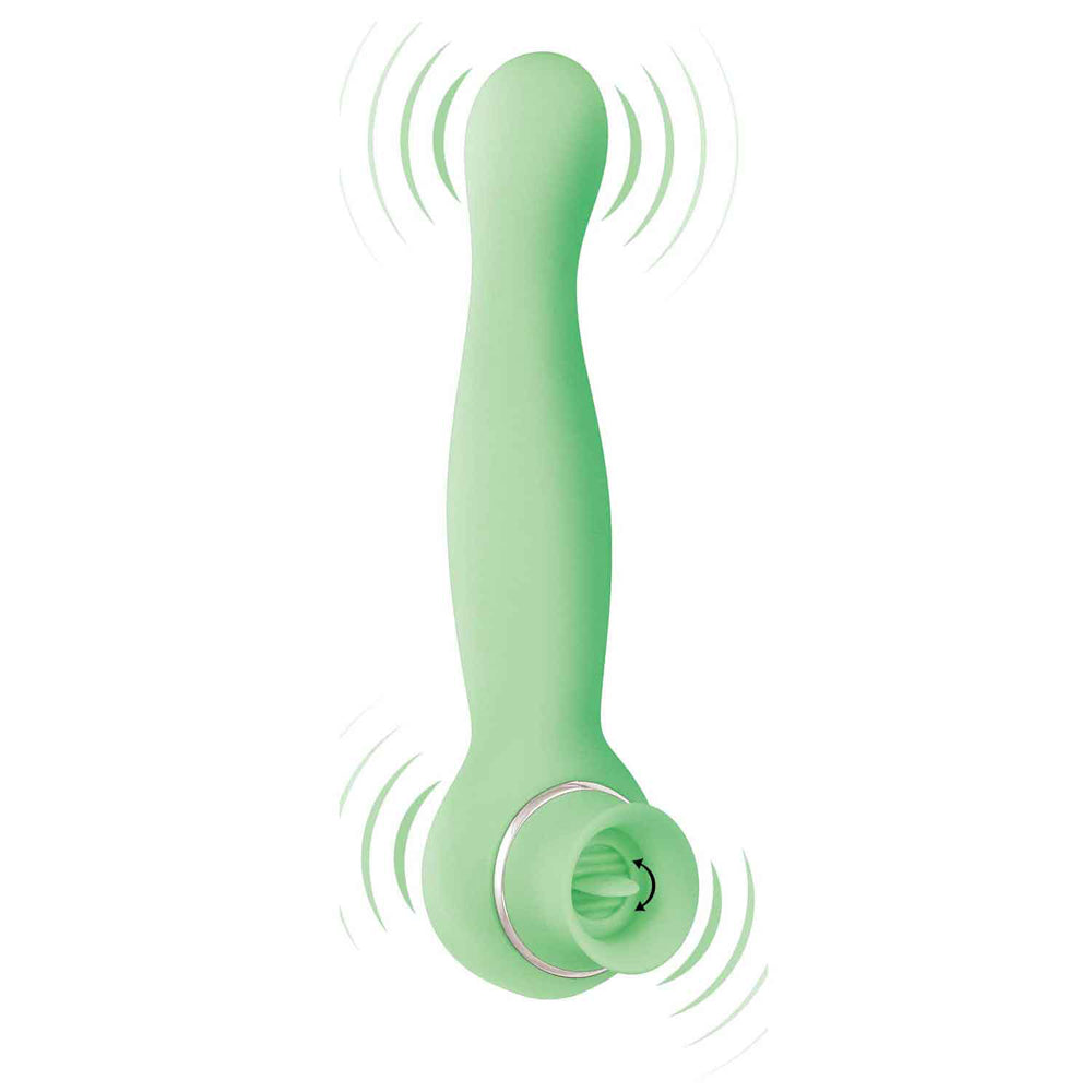Blaze Luscious Licker Vibe Mint - Rechargeable Mint Vibrator for Clitoral Stimulation