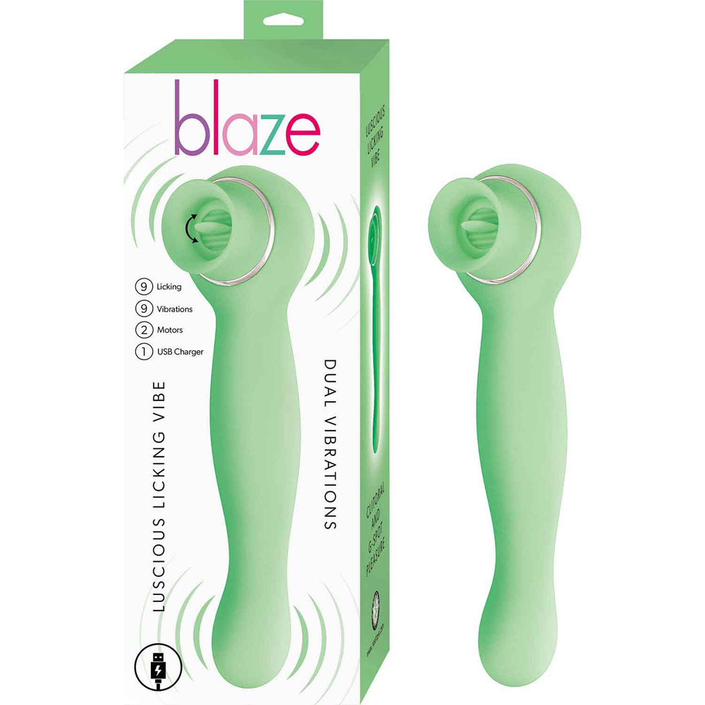 Blaze Luscious Licker Vibe Mint - Rechargeable Mint Vibrator for Clitoral Stimulation