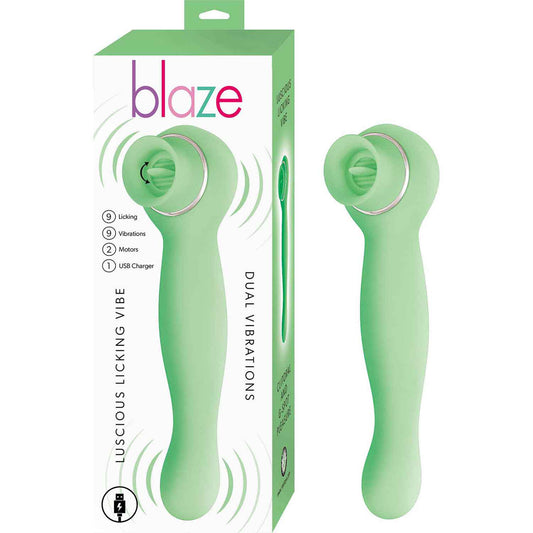 Blaze Luscious Licker Vibe Mint - Rechargeable Mint Vibrator for Clitoral Stimulation