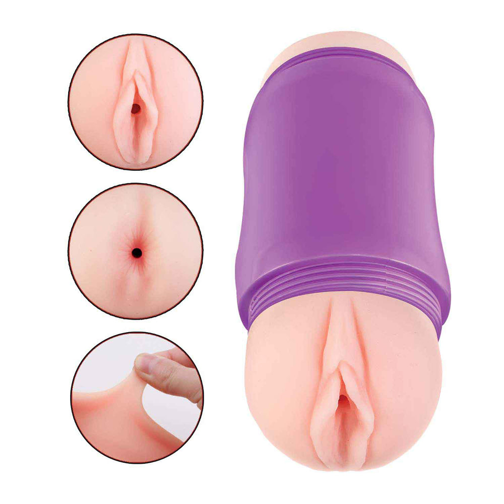 Delite 2-Way Dual-Entry Sex Toy – White – Vaginal & Anal Stimulation