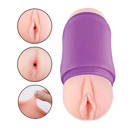 Delite 2-Way Dual-Entry Sex Toy – White – Vaginal & Anal Stimulation