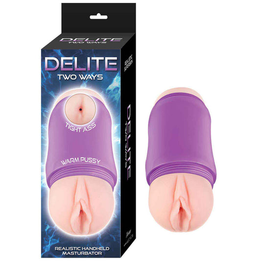 Delite 2-Way Dual-Entry Sex Toy – White – Vaginal & Anal Stimulation