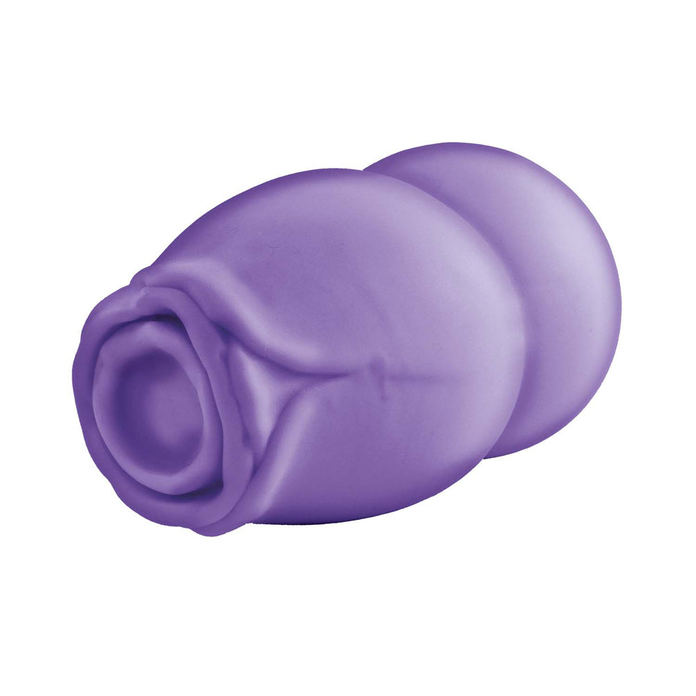 Delite Heated Rose Masturbator - Purple - Heat-Activated Sex Toy