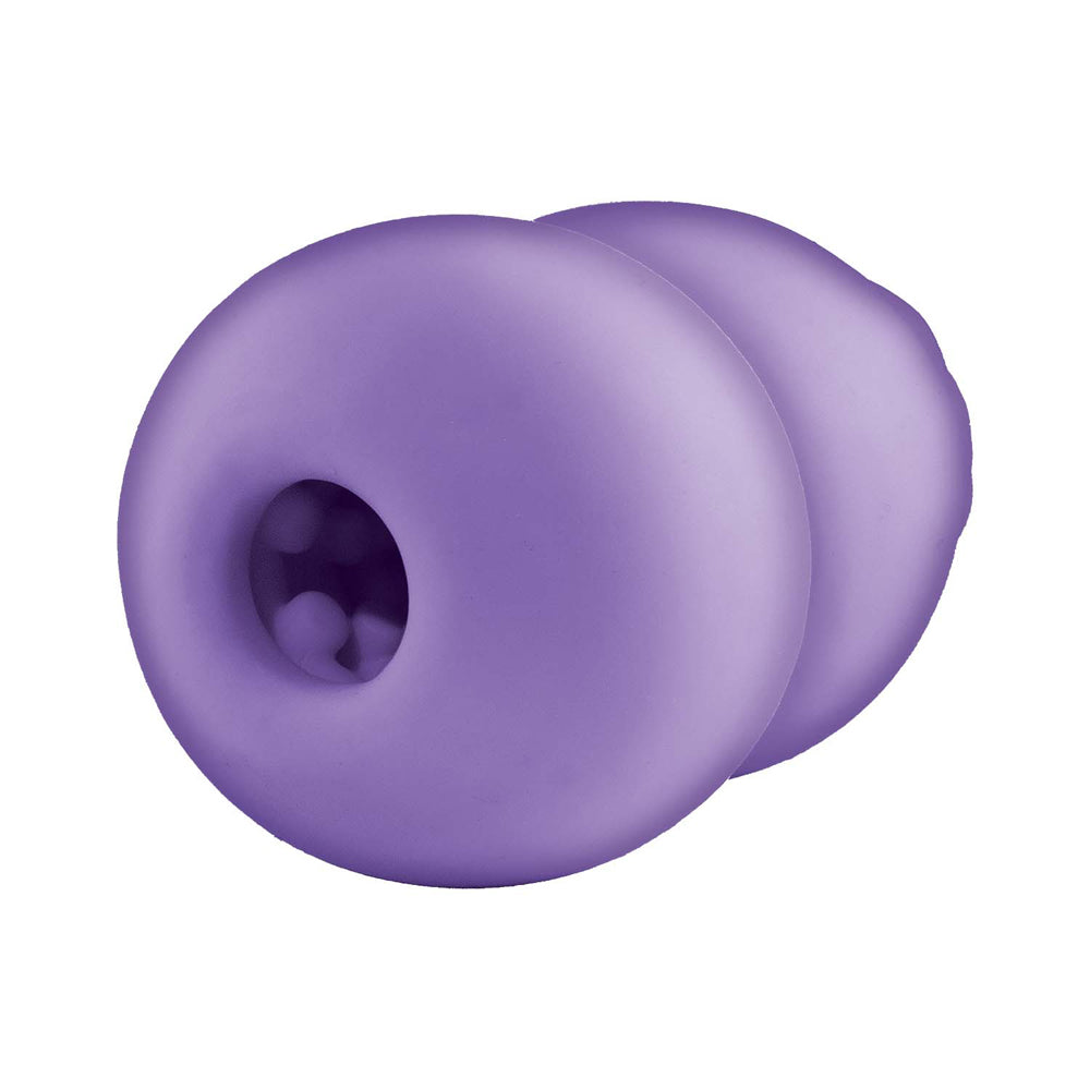 Delite Heated Rose Masturbator - Purple - Heat-Activated Sex Toy