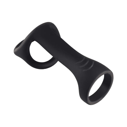 Magic Ridged Cock Strap & Ball Stretcher Black