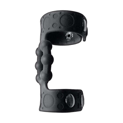 Magic Beaded Cock Ring & Adjustable Ball Straps Black