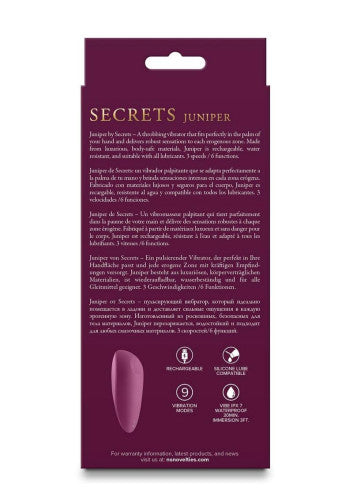 Secrets Juniper Rechargeable Silicone Vibrator - Elegant Design & Powerful Stimulation