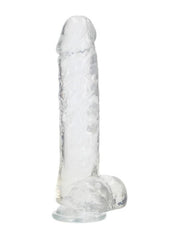 RealRock Crystal Clear Impressive Realistic Dildo with Balls - 10in