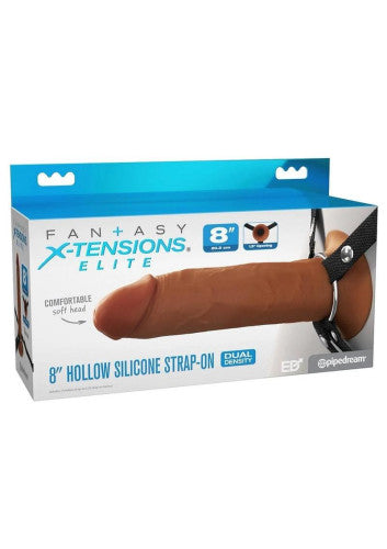 Fantasy X-Tensions Elite Silicone Dual Density Hollow Strap-On 8in