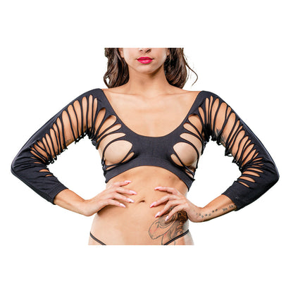 Ladies Erotic Sexy Side Straps Crotchless And Buttless Leggings Black