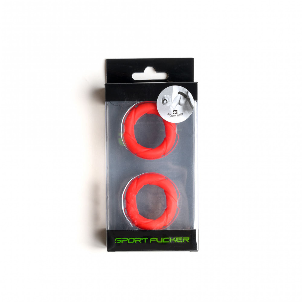 Red Sport Ready Rings by Fucker - Premium Rings