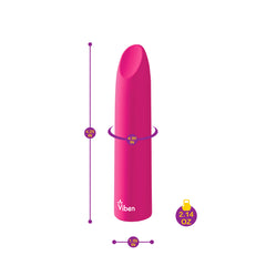 Viben Fixation Lipstick Bullet Hot – Discreet Rechargeable Mini Vibrator for On-the-Go Pleasure