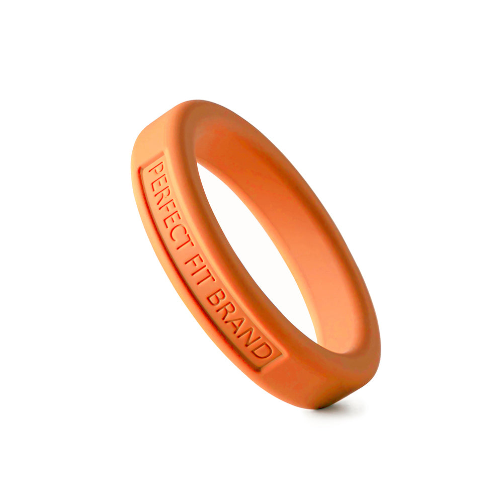 Classic Silicone Penis Ring - 1.75 in (44 mm), Stretch, Medium, Orange