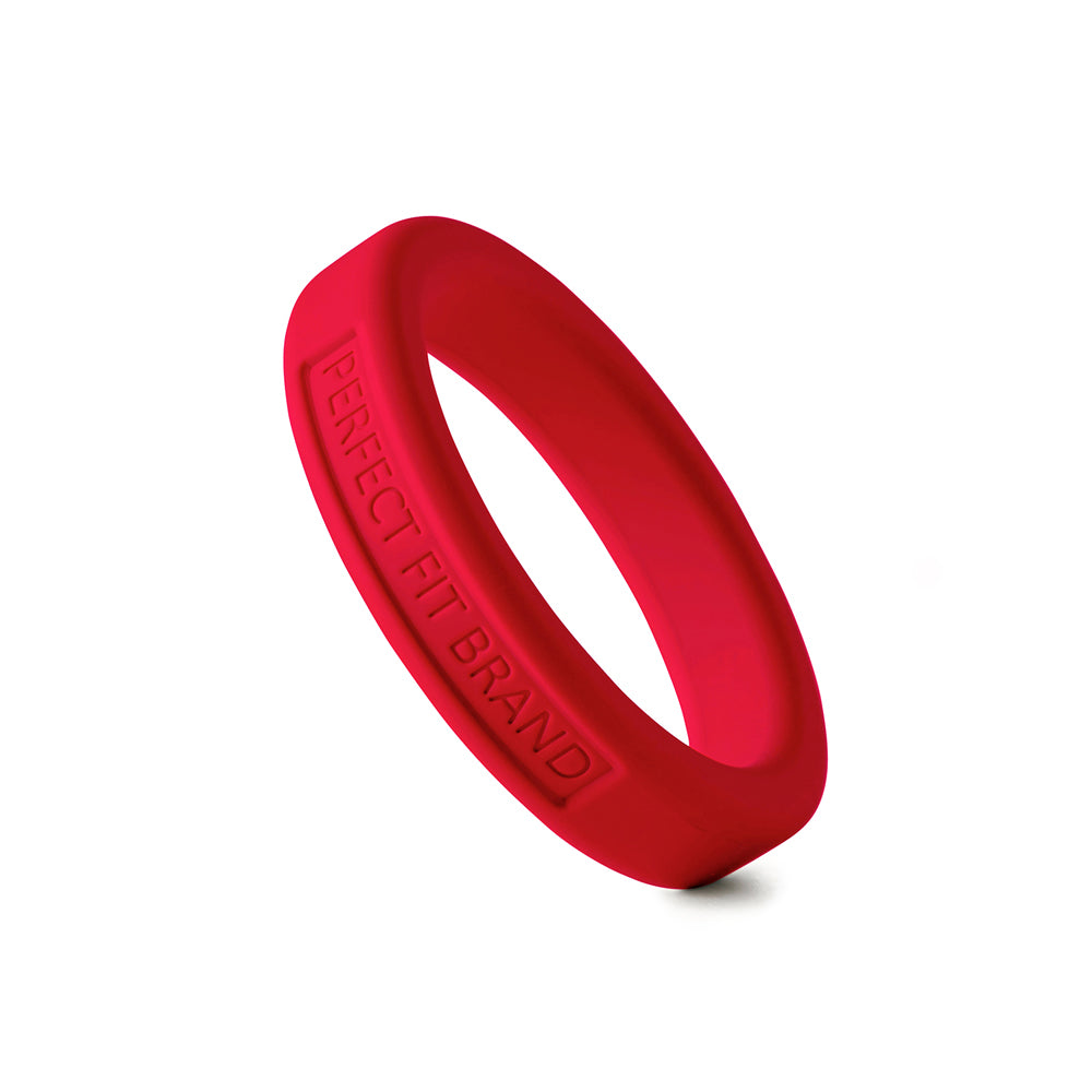 Classic Silicone Penis Ring – 1.75 in (44 mm) Stretch, Medium Size, Red