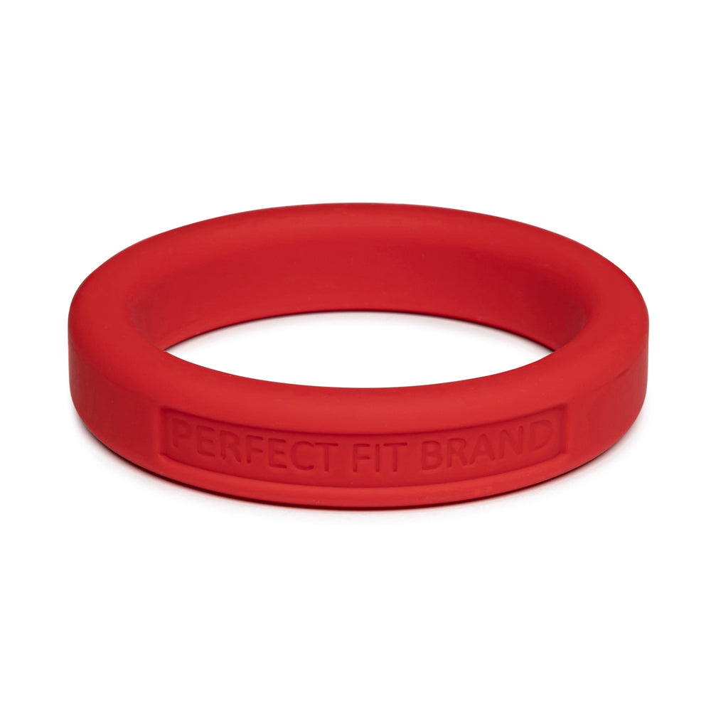 Classic Silicone Penis Ring – 1.75 in (44 mm) Stretch, Medium Size, Red