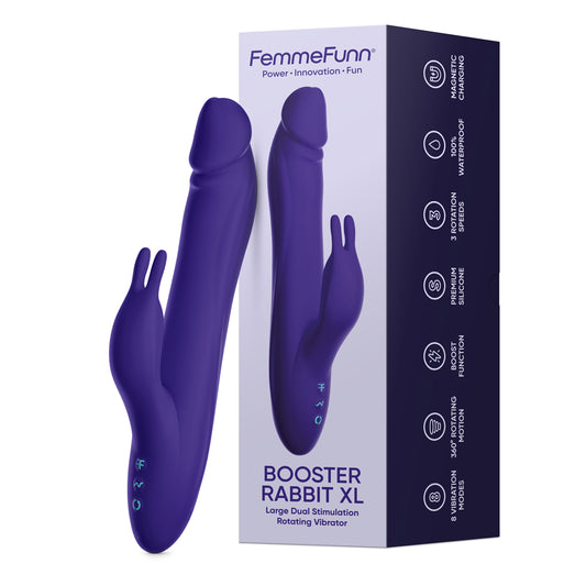 Femmefunn Booster Rabbit XL Dark Purple