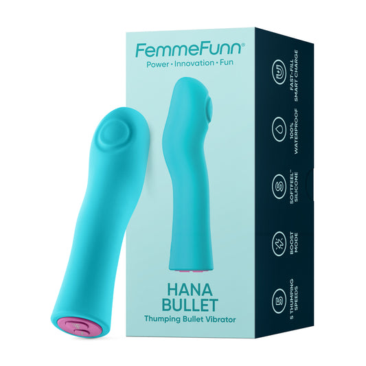 Hana Turquoise Thumping Bullet Vibrator
