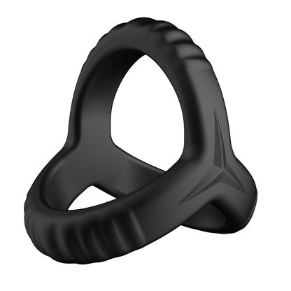 F-59: Tri Cock & Ball Ring Black