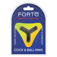 F-59: Tri Cock & Ball Ring Black