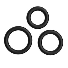 F-39 Trio Cockring Set – Black Stretchy Silicone Rings for Enhanced Erection and Pleasure